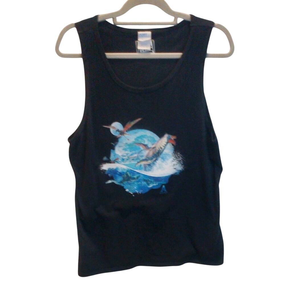 Avatar Movie Tank Top Mens M Black Graphic Banshee Ikran 20th Century Fox